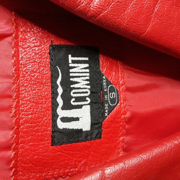 Comint Red Leather Jacket - Picture 4 of 10